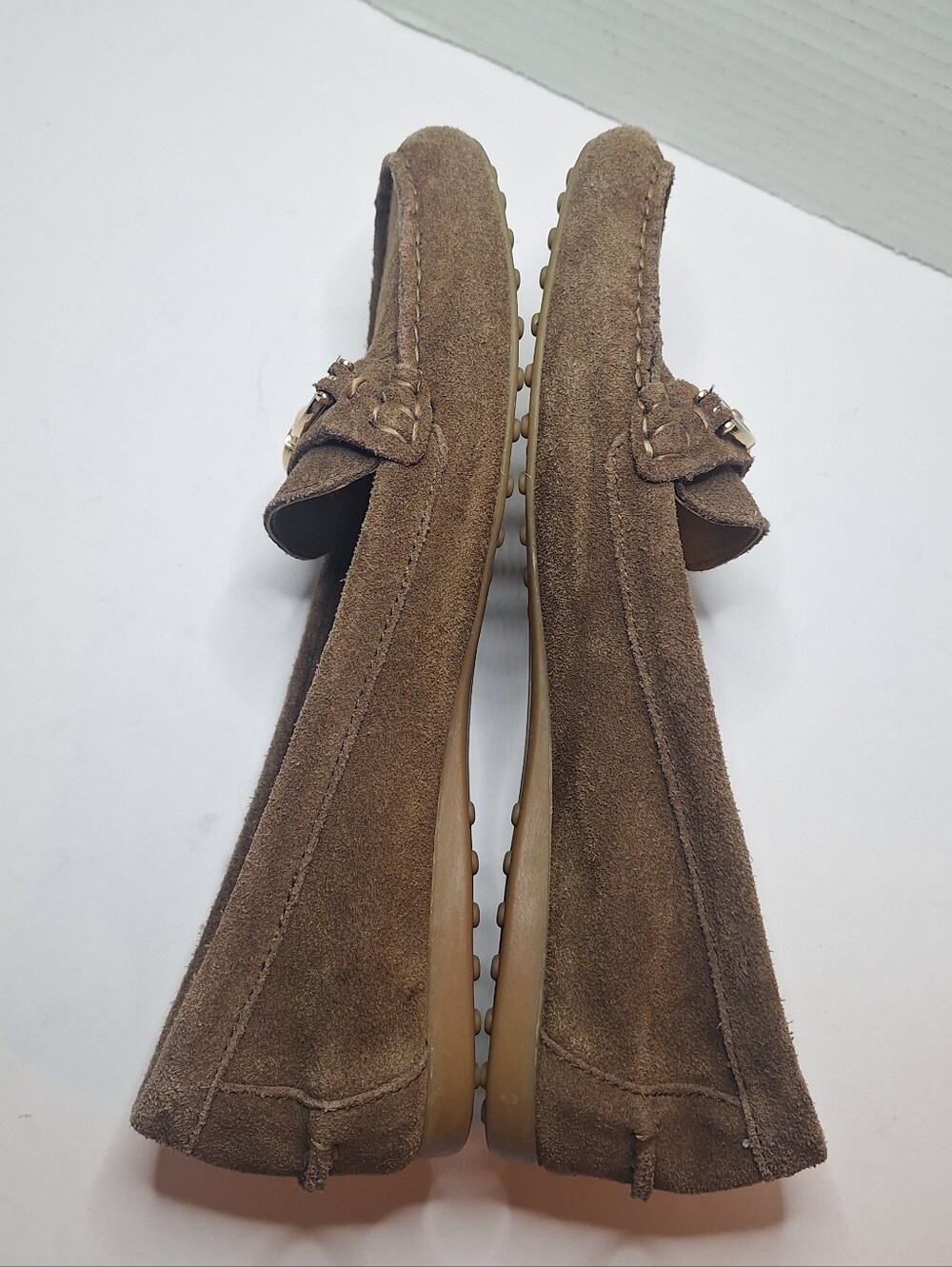 Coach Fortunata Moccasin Loafers Womens Size 8B Brown Suede Driver Flats Slip On - Picture 5 of 11